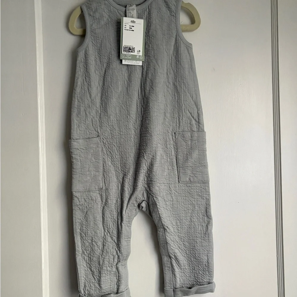 NWT H&M Gray Overalls Romper